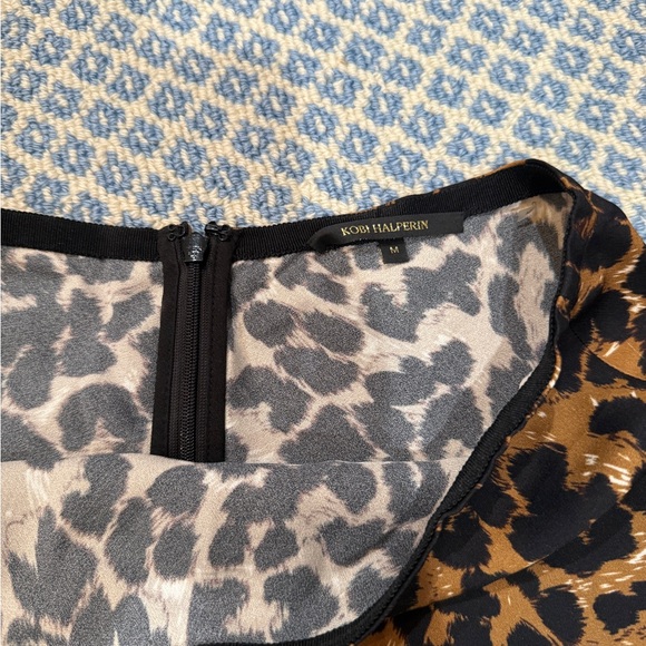 Leopard Print A-Line Skirt with Multicolor Stripes - Picture 2 of 3